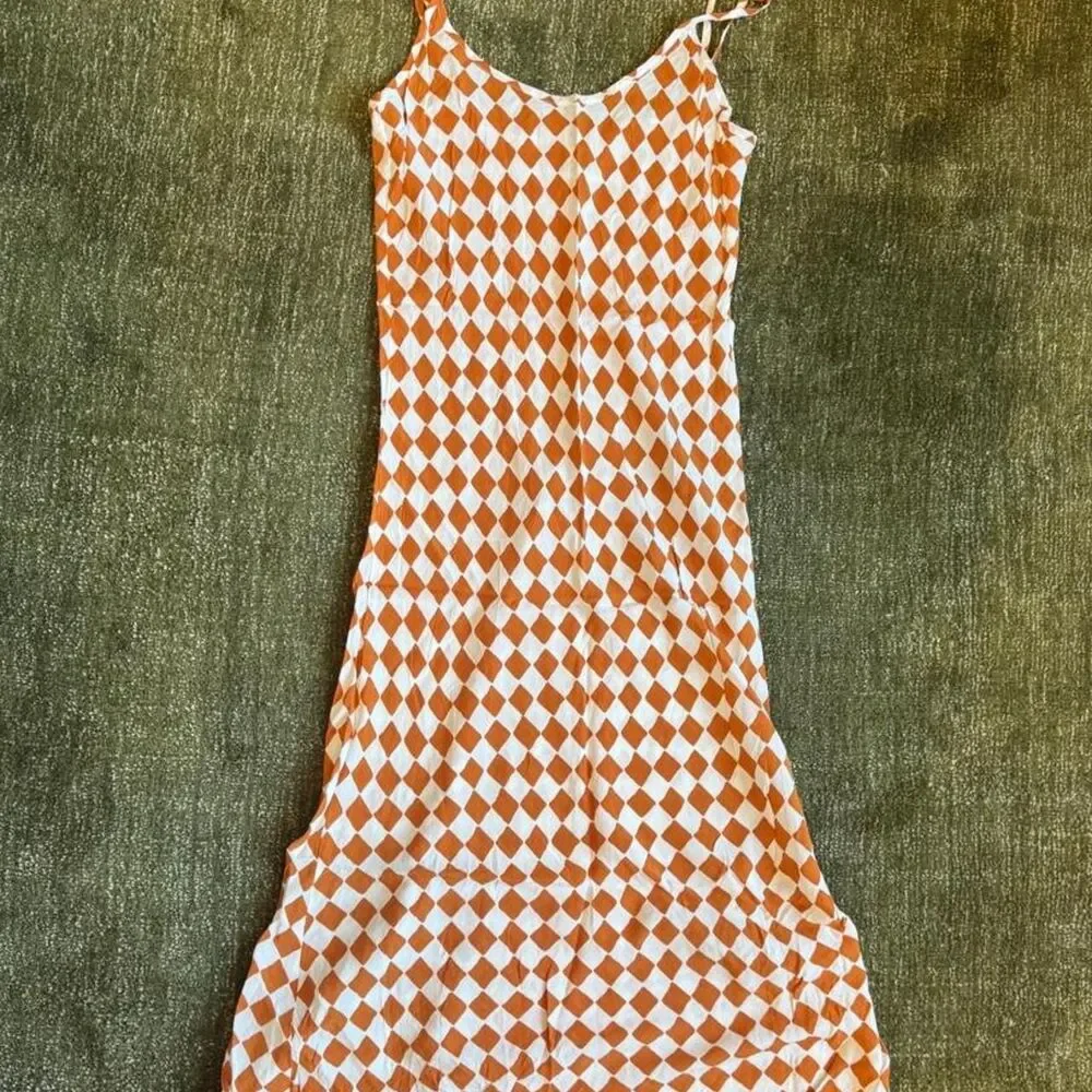 Holiday-the-label Women's Orange and White Dress